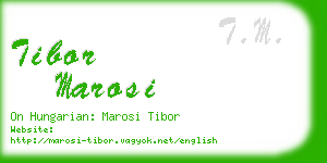 tibor marosi business card